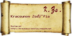 Kracsunov Zsófia névjegykártya